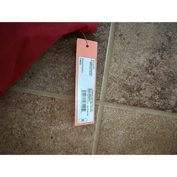 Women's Colsie Red & White Striped Bralette & Shorts Undergarment Set Size 2X - Picture 3 of 5